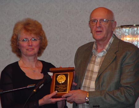 Patricia Jagger Finner receiving a Presidential Award on behalf of the ANA for ongoing support of the C.N.A.