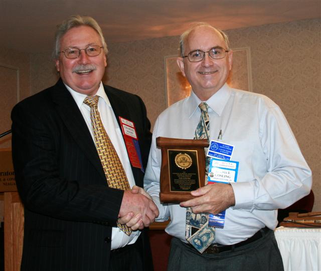 Dan Gosling receiving a Presidential Award for his ongoing support of the C.N.A.